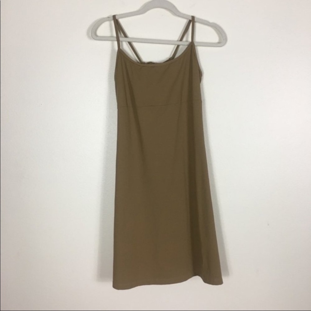 Athleta Brown Built In Bra Athletic Swim dress